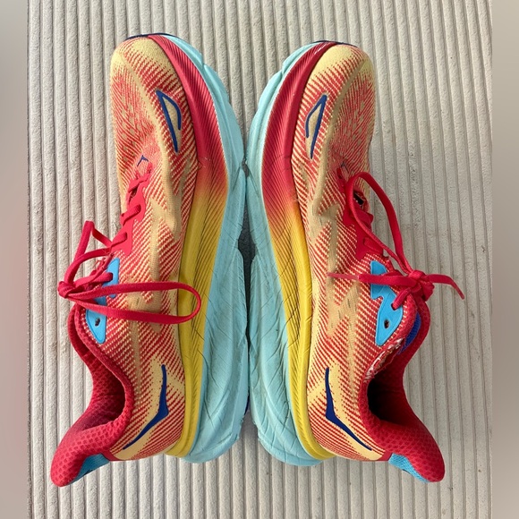 Hoka Clifton 9 Cerise / Cloudless Men Wide 11 2E - Picture 5 of 7